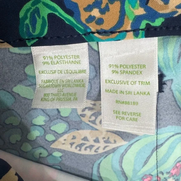 Lilly Pulitzer Vibrant Blue and Pink Cropped Corso Pants - Picture 8 of 10